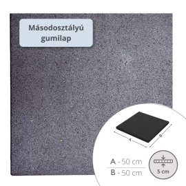 MÁSODOSZTÁLYÚ - ReFlex Playzone50 gumilap - 5x50x50 cm fekete