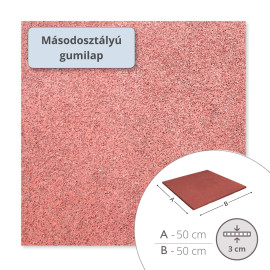 MÁSODOSZTÁLYÚ - ReFlex Playzone30 gumilap, 3x50x50, vörös