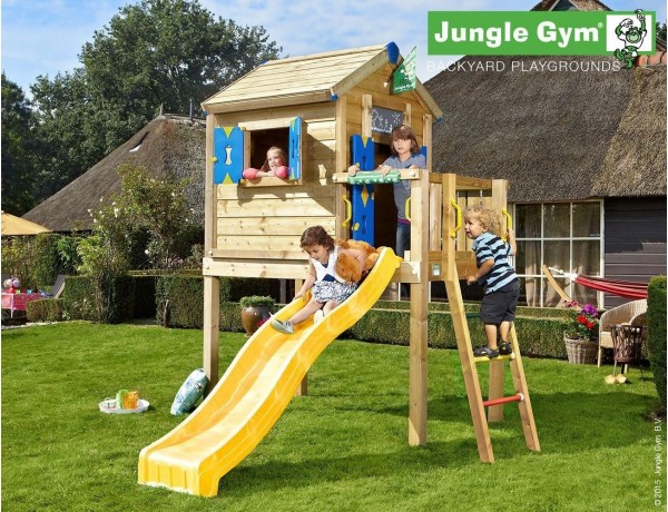Jungle Gym Playhouse platform L kerti játszótér csúszdával és ajándék vágással