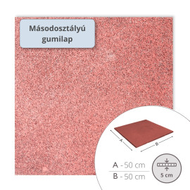 MÁSODOSZTÁLYÚ - ReFlex Playzone50 gumilap - 5x50x50 cm vörös
